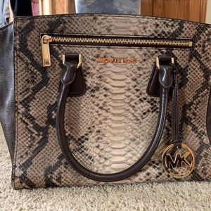 Brown Snakeskin Micheal Kors Handbag